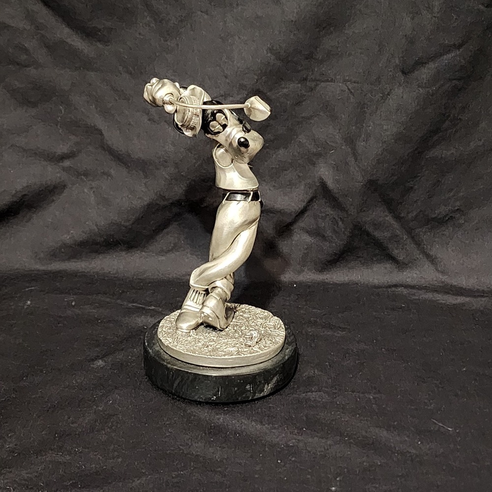 Disney '95 Chilmark Goofy's "Perfect Form" Country Club Pewter‎ Statue Figurine